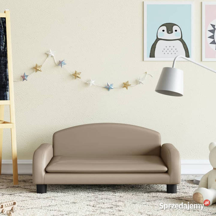 Sofa dzieci cappuccino 70x45x30 sztuczna skóra mazowieckie Warszawa