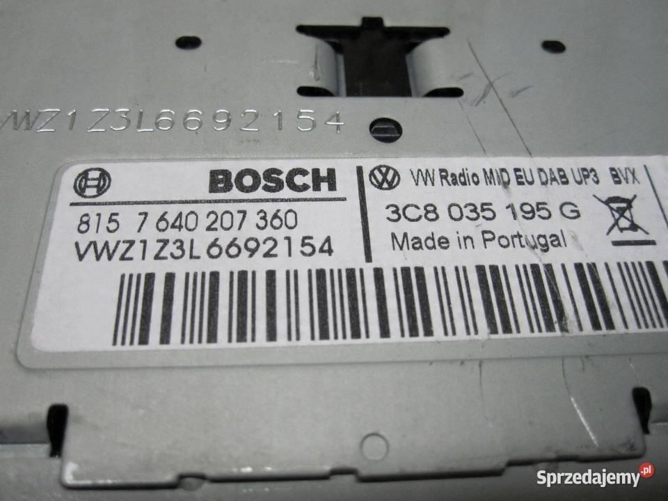 VW GOLF VI 11r radio CD 3C8035195G 7640207360 świętokrzyskie