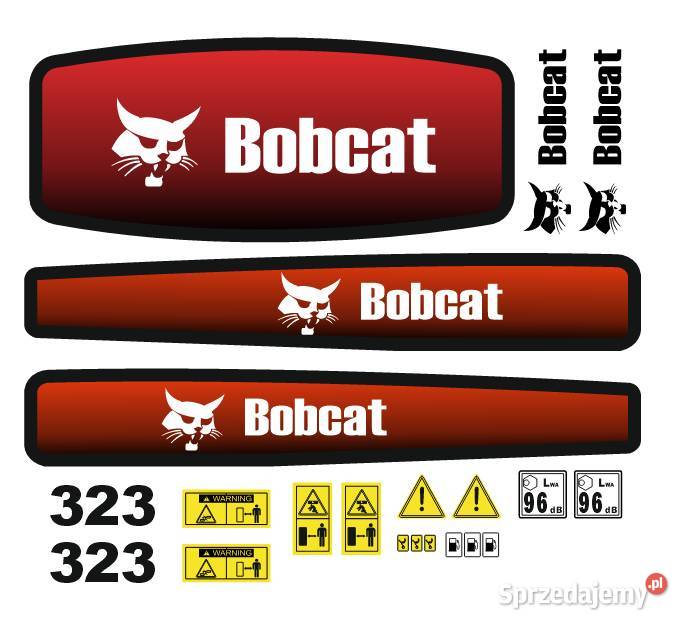 Zestaw naklejek na koparkę BOBCAT 323 Biuro sprzedam