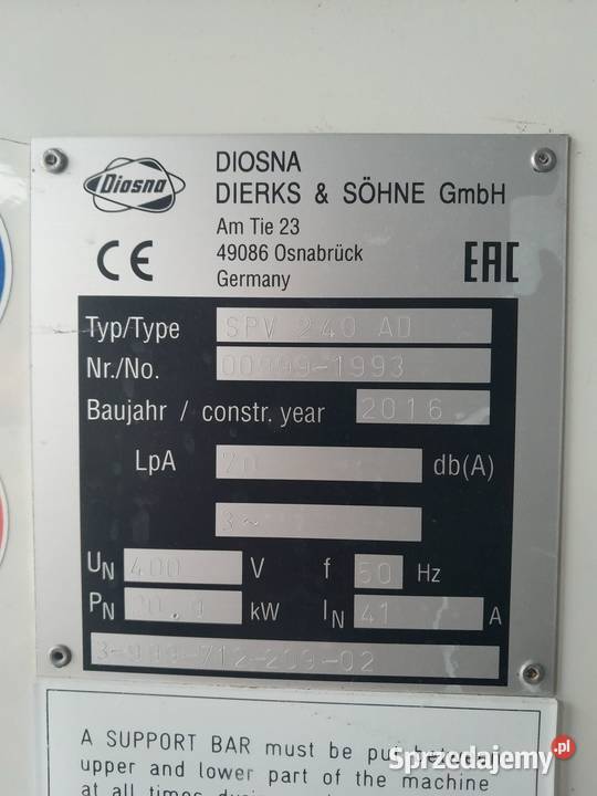Mieszalnik spiralny z dzieżą wyjezdną DIOSNA SPV Krotoszyn