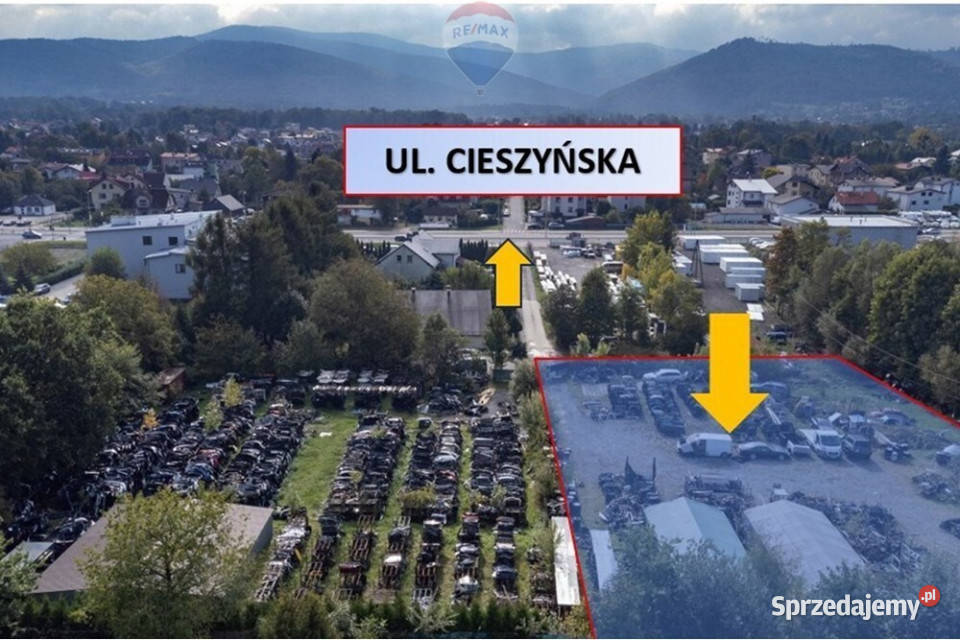 Działka usługowa Cieszyńskiej i węźle S52 utwardzona sprzedam