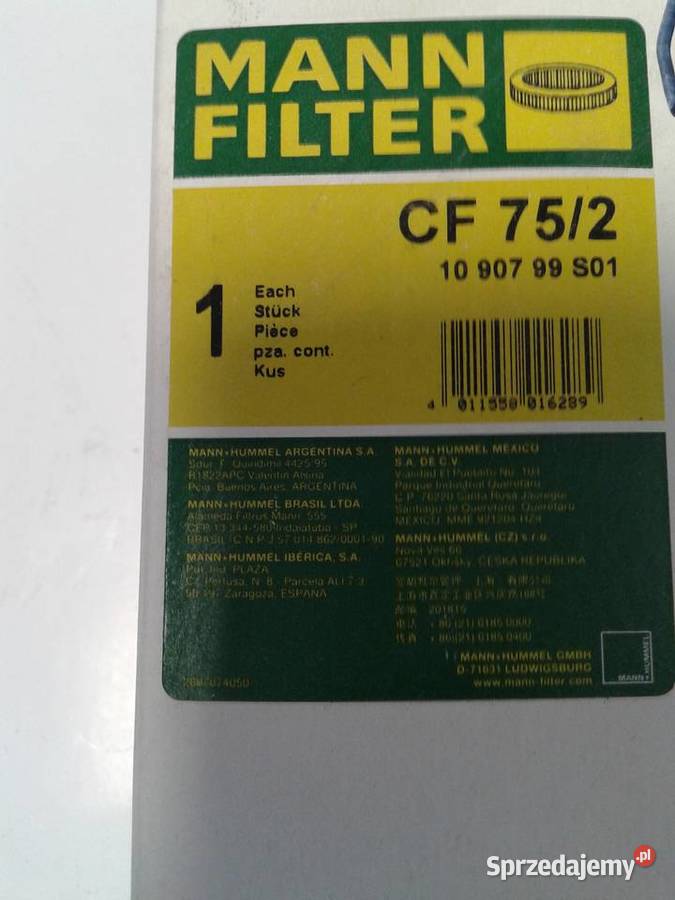 FILTR MANN 565CF752 Szczecin