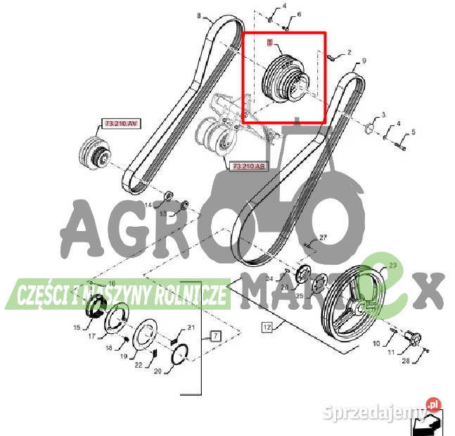 87281239 86985937 KOŁO PASOWE fi275 CNH Wichrów
