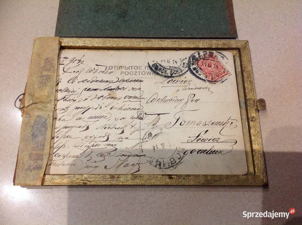 Stary Obrazek w Drewnianej Ramce Antyki, Sztuka, Kolekcje