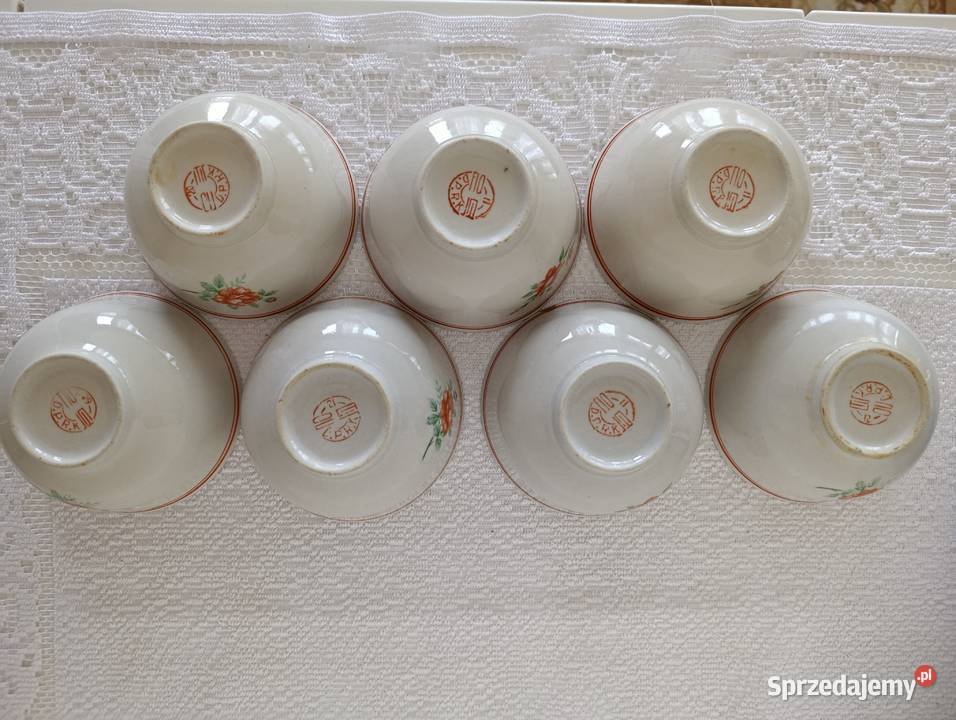 Nieużywane chińskie miseczki 7 sztuk z okresu Kielce