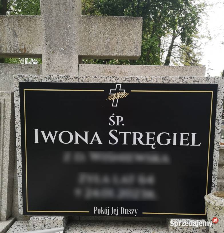 Tablica nagrobna z dibondu trwała elegancka Rzgów