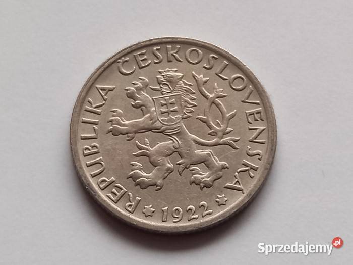 Moneta 1 korona Czechosłowacja 1922 r Koszalin