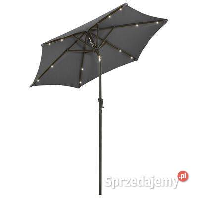 vidaXL Parasol z lampkami LED antracytowy mazowieckie Warszawa