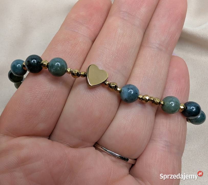 Bransoletka różaniec kamienie agat mszysty Opole sprzedam