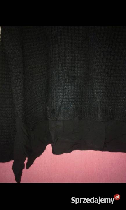 YORKER nowy Sweter Z falbanką Skład z dodatkiem długi