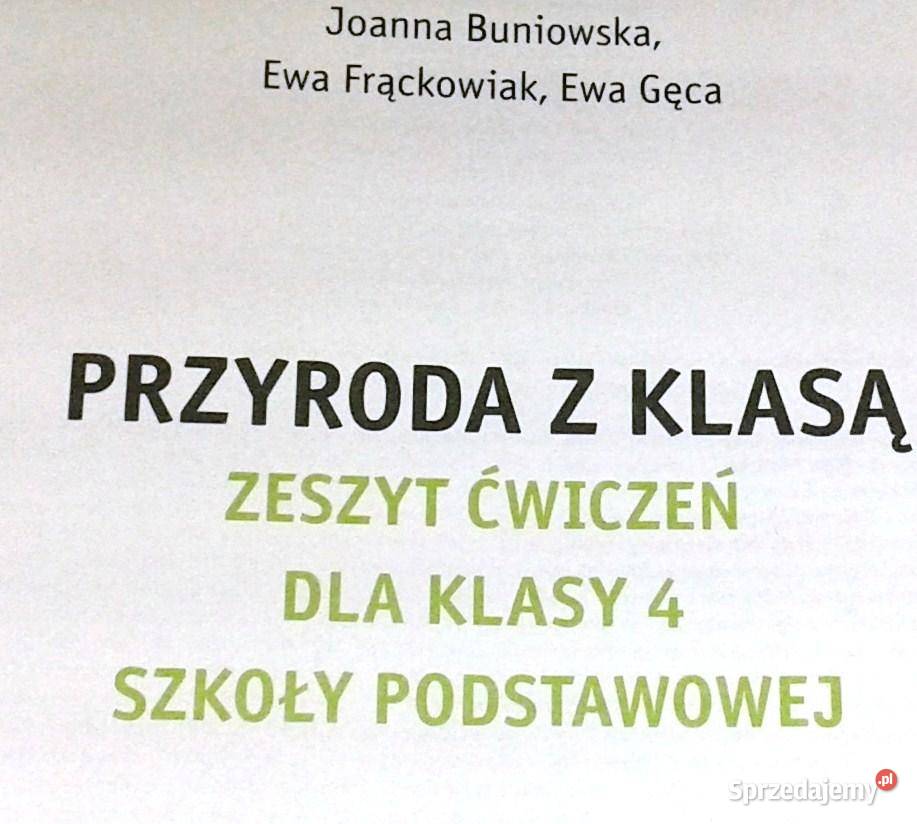 Przyroda z klasą 4 Ćwiczenia Ewa Frąckowiak Chełm