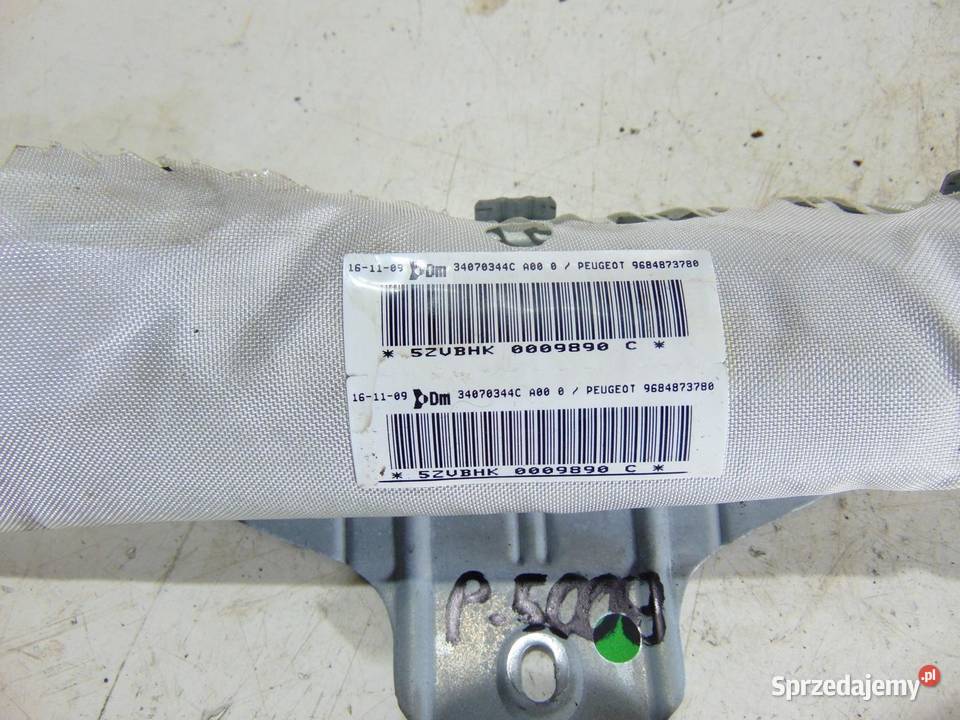 KURTYNA AIRBAG LEWA PEUGEOT 5008 I 9684873780