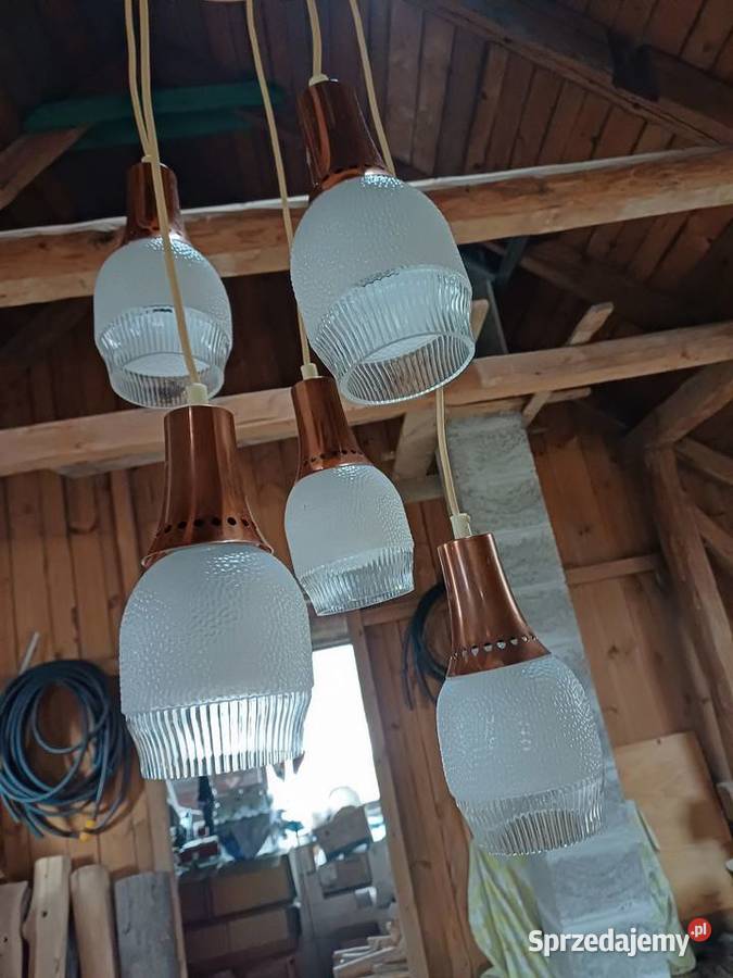 Retro lampa wisząca Kamenick enov z1965 roku dolnośląskie Lubań