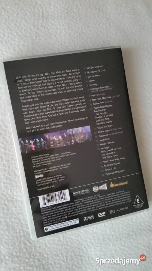 G4Live At The Royal Albert Hall 2005 DVD Video Puławy sprzedam