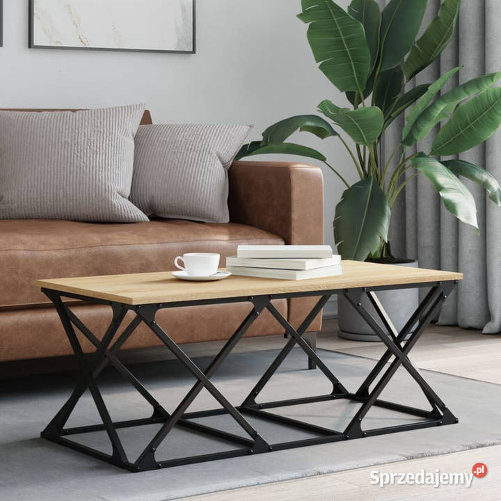 Stolik kawowy dąb sonoma 100x49x40 materiał