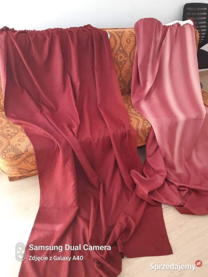 Zasłony brzegowe bordo dwie sztuki mazowieckie Ostrołęka