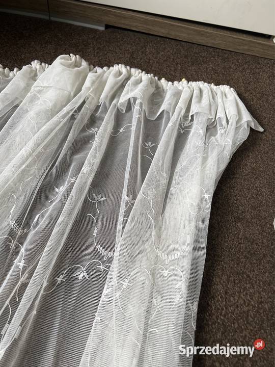 Firanki woal z haftami komplet Dywany i firanki śląskie Zabrze sprzedam