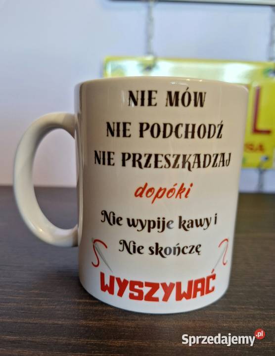 Kubek miłośnika haftowania wyszywania rękodzieła Kraków