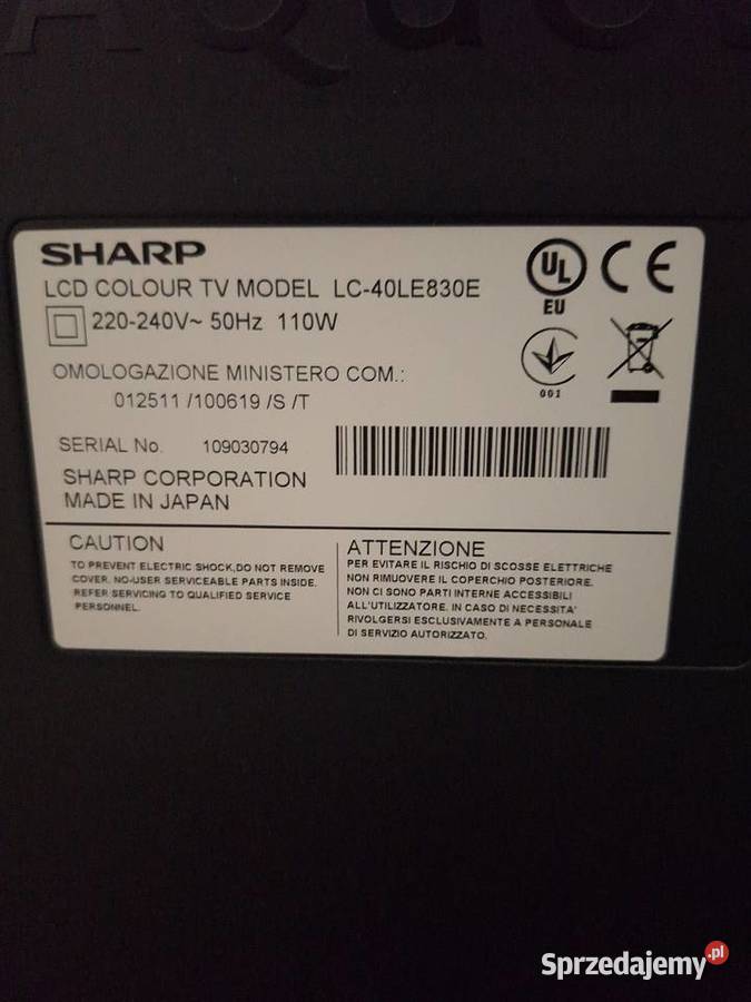 Telewizor Szarp 40 USB sprzedam