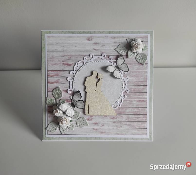 Kartka okolicznościowa ręcznie robiona na ślub