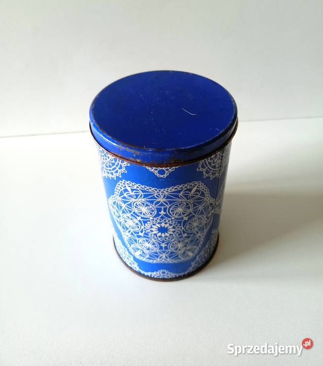 Stara puszka pudełko z PRLu vintage łódzkie Łódź