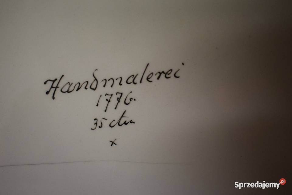 Duży talerz ozdobny z pejzażem górskim Porcelana i szkło Chełmno sprzedam