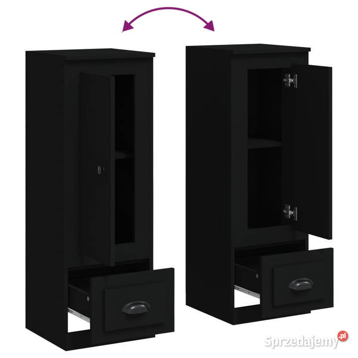 Szafka czarna 36x355x1035 materiał sprzedam