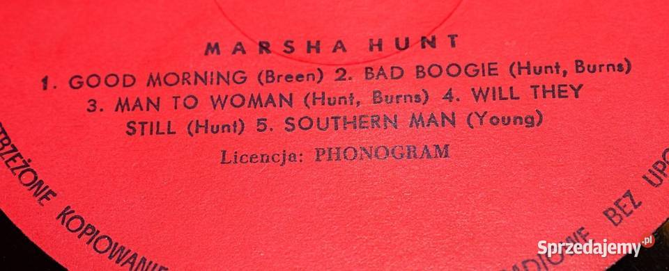 Marsha Hunt Marsha Hunt wydanie z roku 1975 płyta winylowa
