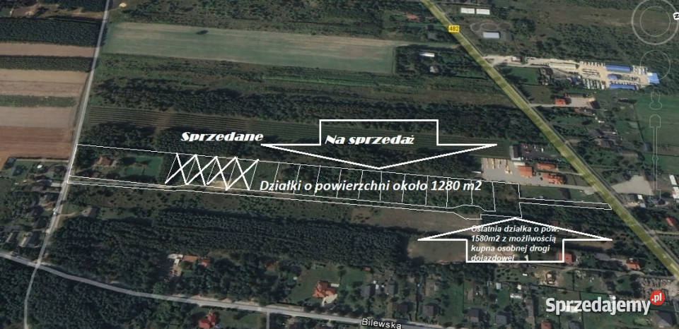 sprzedaży działki 1270m Okup Wielki 100zł/m2 łódzkie