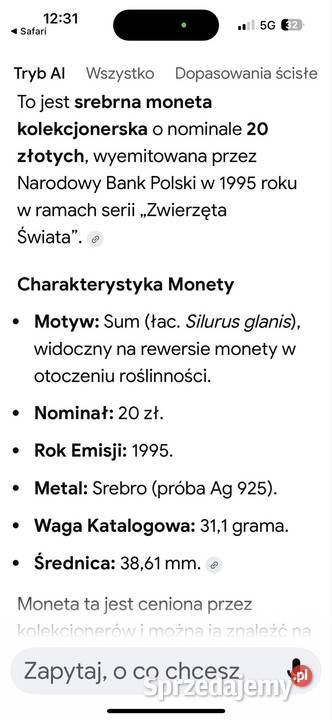 Moneta kolekcjonerska Sum Antyki, Sztuka, Kolekcje