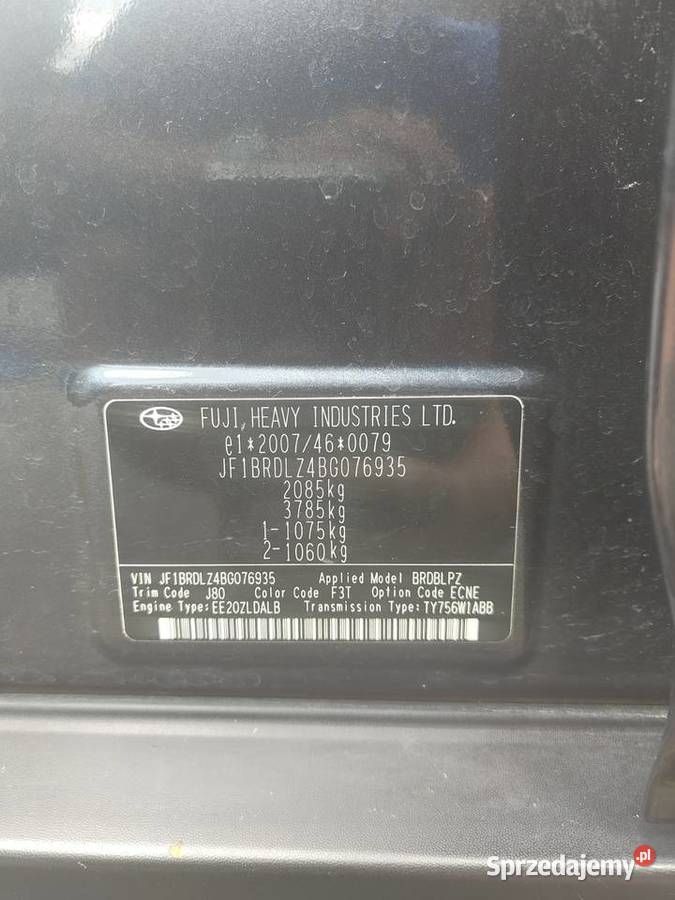 Subaru legacy outback 2011r