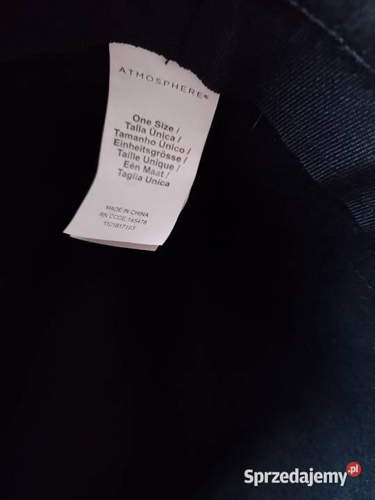 Wełniany Czarny kapelusz z Londynu 100 WełnaNOWY