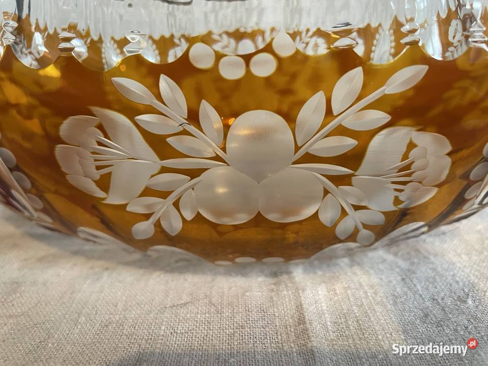 Zardiniera krysztal Huta Julia Czasy PRL Jelenia Góra