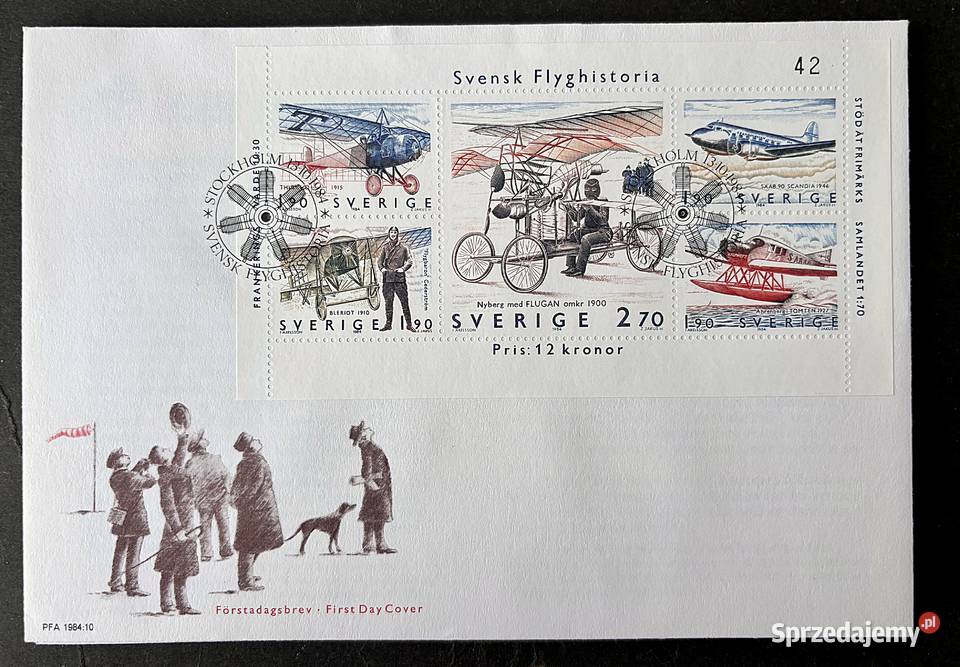 Znaczki Szwecja rocznik FDC 1984 13 kopert Warszawa