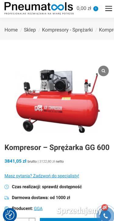 Kompresor sprężarka 270l Motoryzacja Jedlińsk