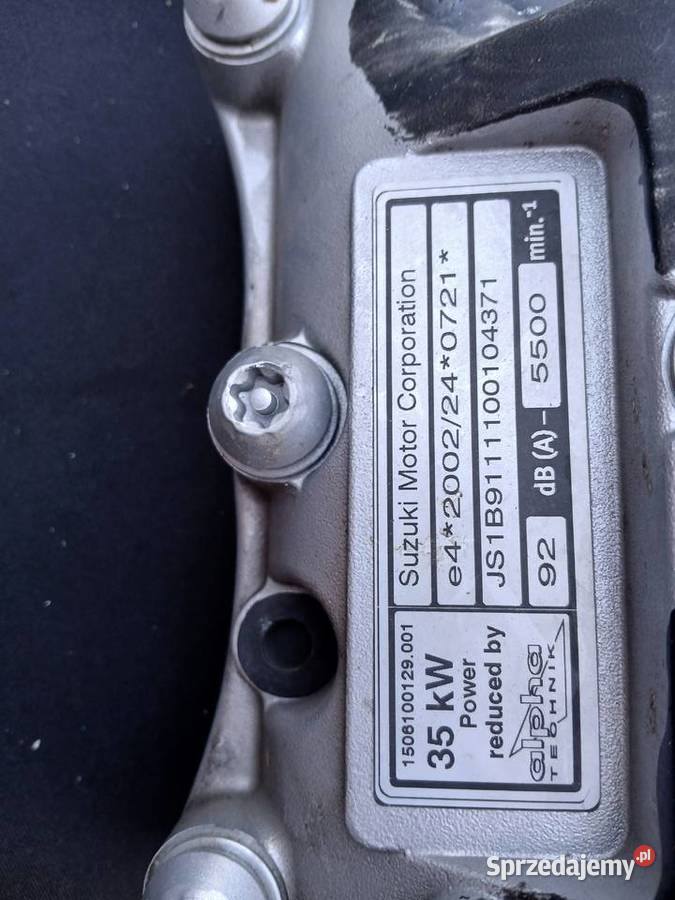 Suzuki GSR 600 2006r rama uszkodzona 35kW na A2 mazowieckie Warszawa