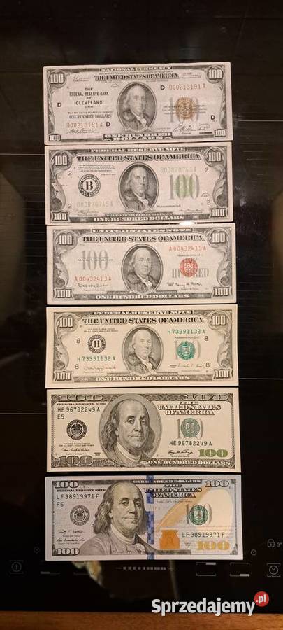 zbiór 100 usd dolar banknot Pozostałe Warszawa