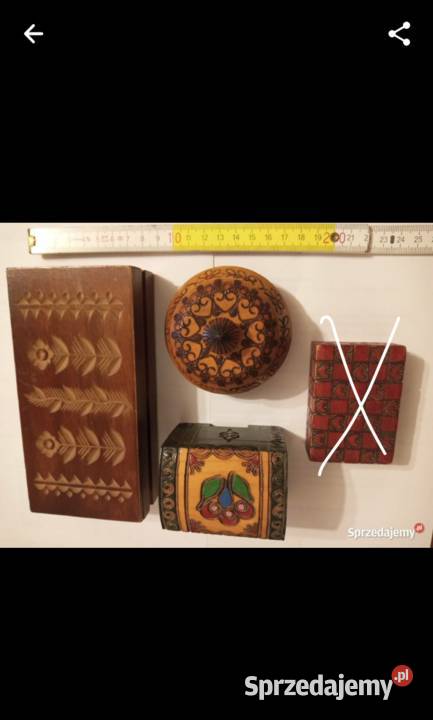 Szkatułki drewniane PRL zachodniopomorskie Szczecinek