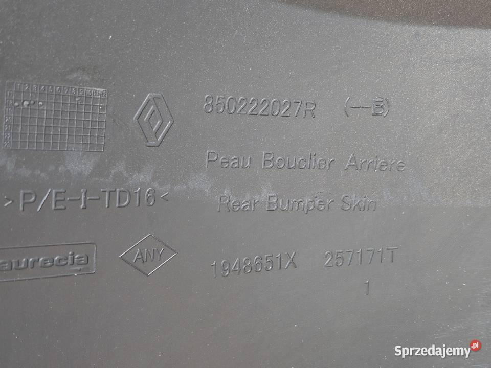 DACIA DUSTER II 2 ZDERZAK TYŁ TYLNY DOKŁADKA PDC lubuskie Bieleń