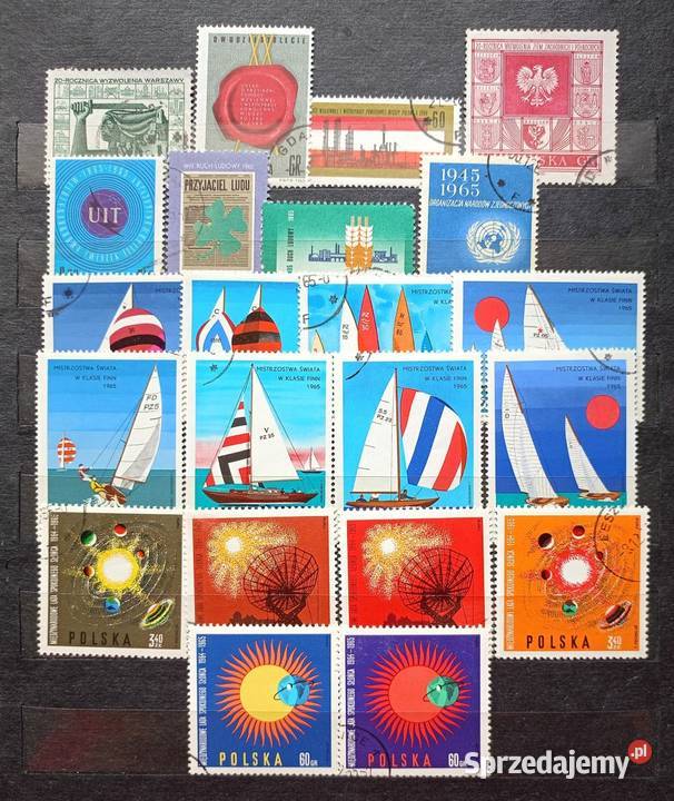 Znaczki polskie 1965 kasowane Antyki, Sztuka, Kolekcje Leźnica Wielka-Osiedle