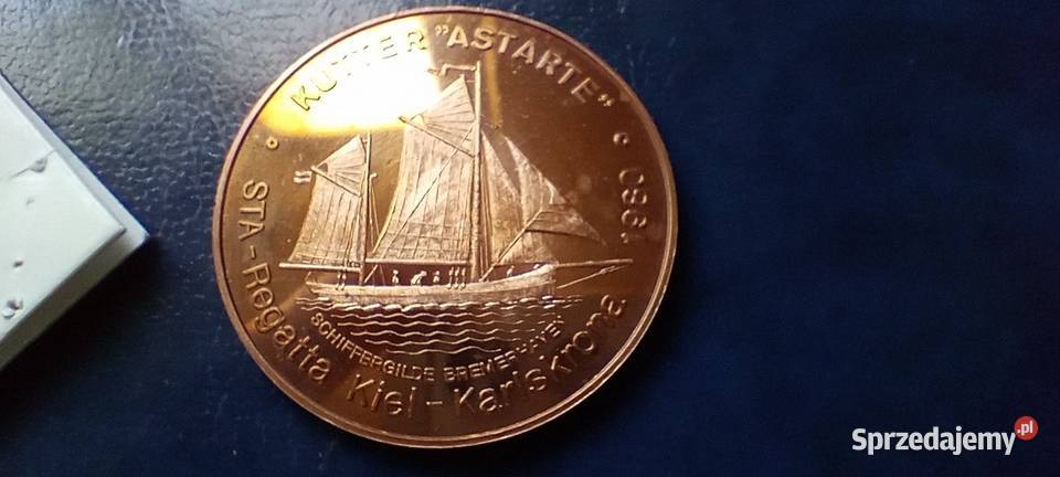 Stare monety Medal Bremerhaven Gdynia 1980 Malarstwo Lesko