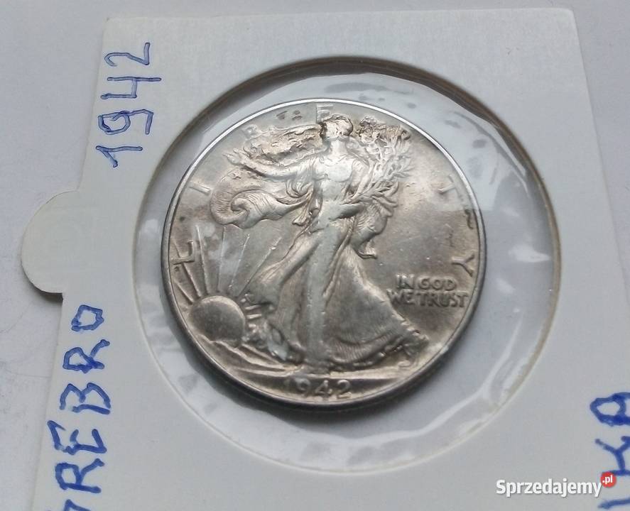 USAHALF DOLLAR1942 rSREBRO 90 10 MIEDZ