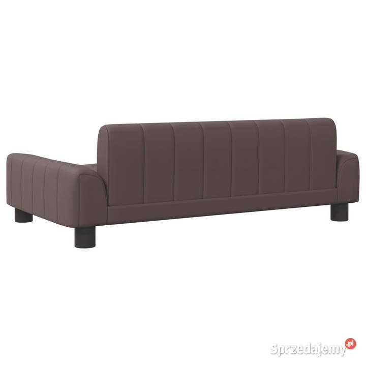 Sofa dzieci brązowa 90x53x30 sztuczna skóra mazowieckie Warszawa