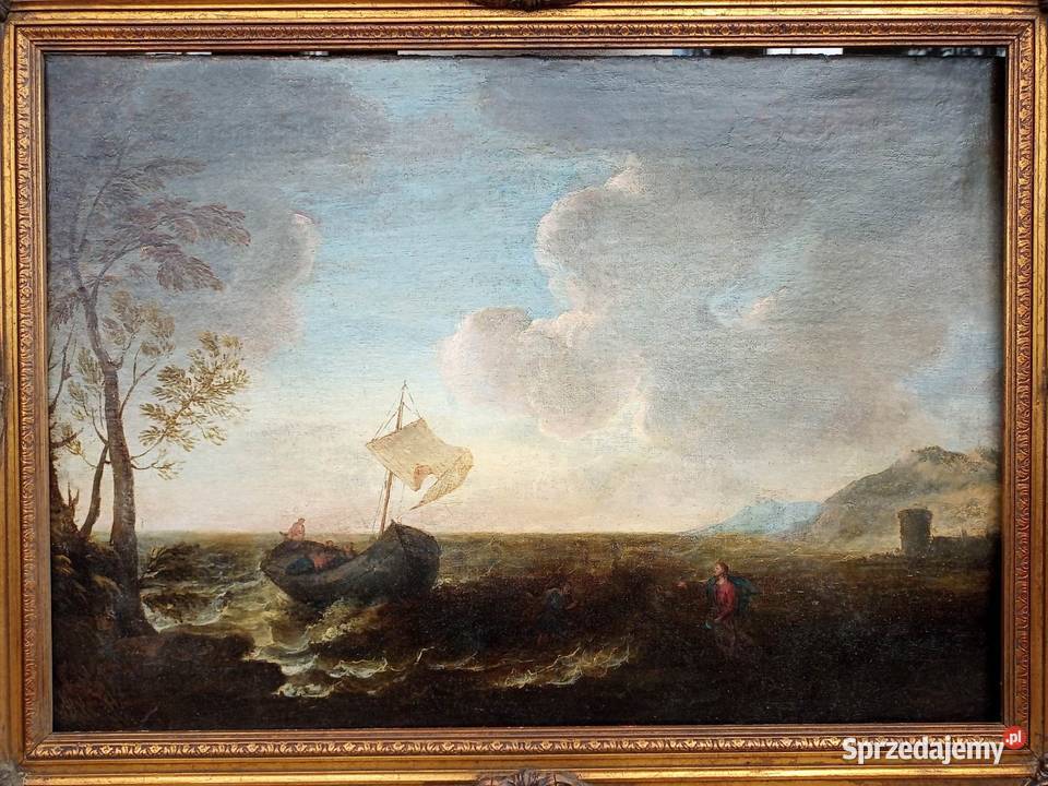 Barokowy obraz olejny 17 wiek Włochy pomorskie