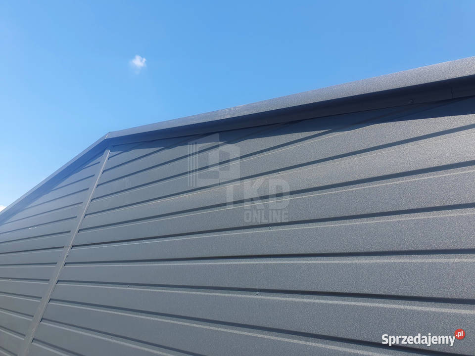 Garaż Blaszany 9x6 3x Brama 2x okno rynny TKD104 Ciechanów