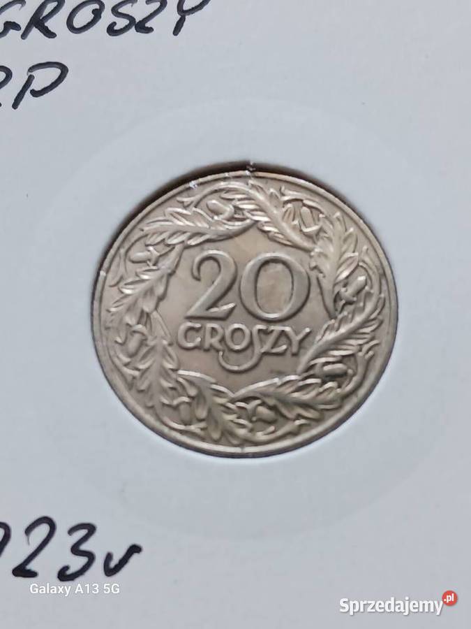 20 Groszy 1923 r Piękne Konin