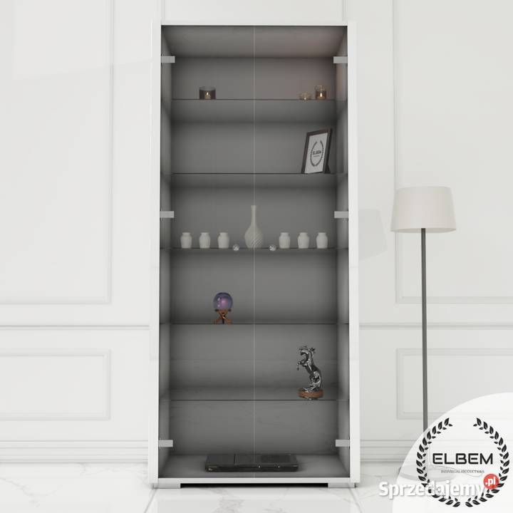 Szklana biała gablota Glamour 40cm mazowieckie sprzedam