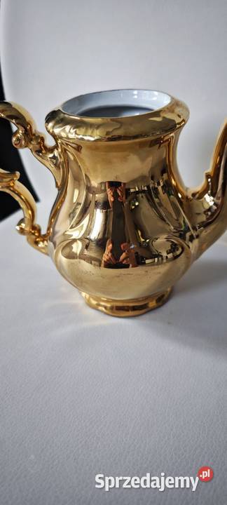 Złoty porcelanowy serwis do kawy KHM Bawaria Legnica