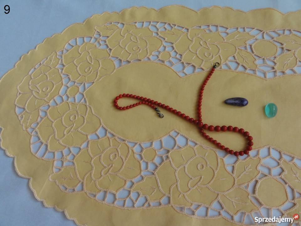 Serwetki kolorowe żółte wyszywane haft Richelieu Wyposażenie wnętrz lubelskie Lublin