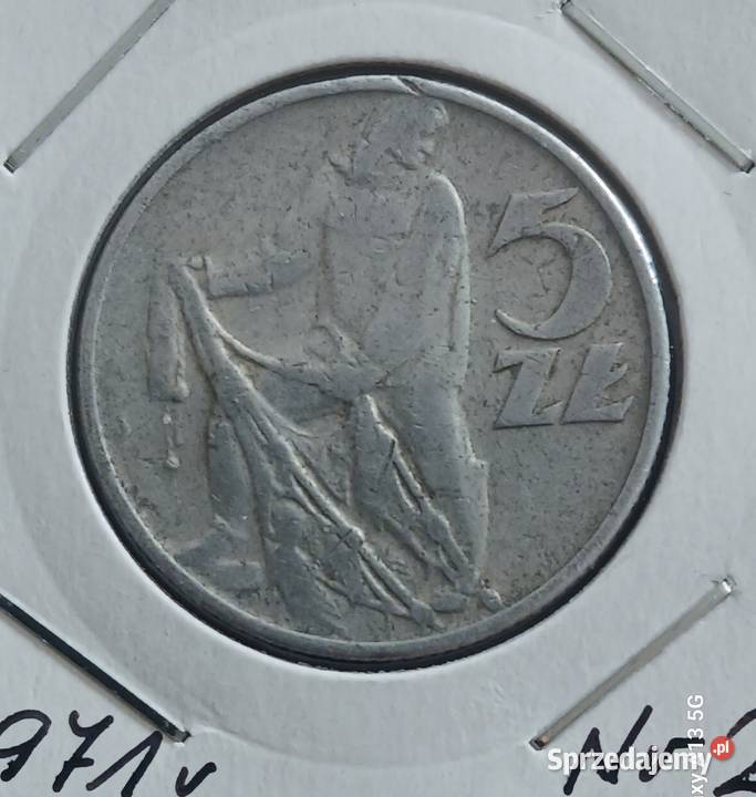 5 Złotych Rybak 1971 r 1 najniższy nakład wielkopolskie Konin sprzedam